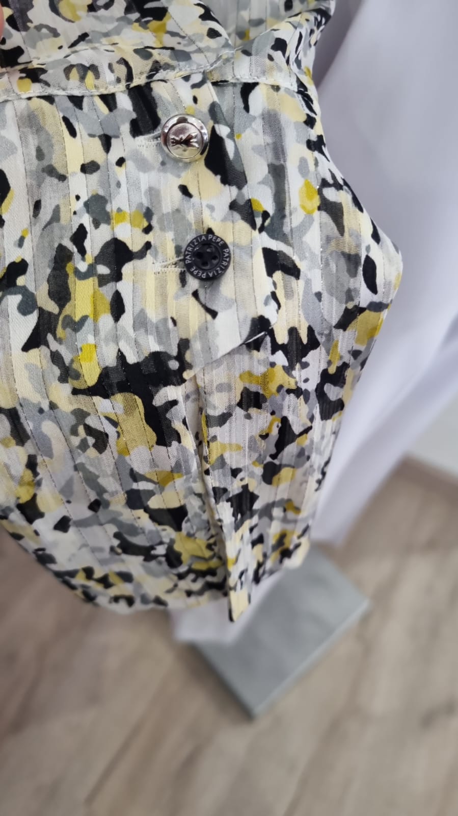 Camicia Blusa Abstract Camu Print Patrizia Pepe